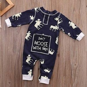 Dont moose with me baby onesie